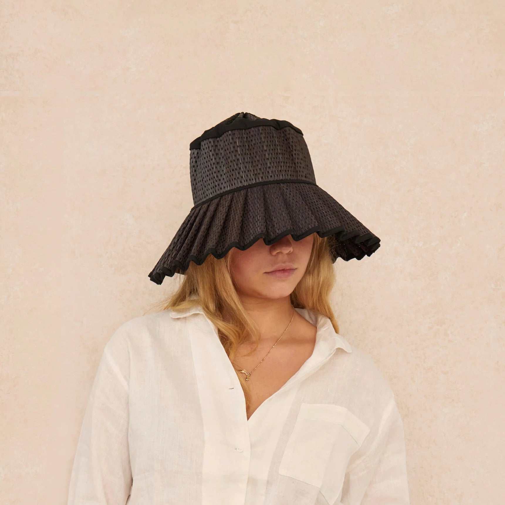 Lorna Murray Positano Capri Maxi Black Hat