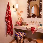 red organic cotton bath towel by Sage & Clare