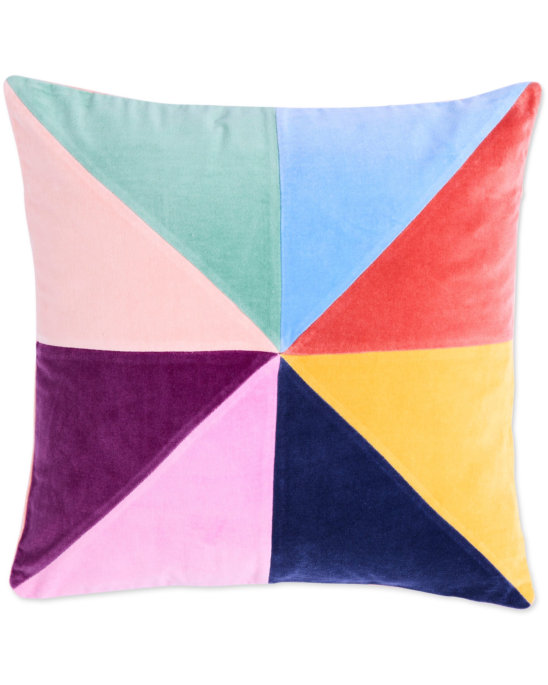 Lustre Panelled Velvet Cushion by Kip & Co