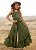 olive green girls jumpsuit by Joyfolie