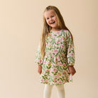 Young girl wearing the Ma Fleur Organic Dress | Wilson + Frenchy