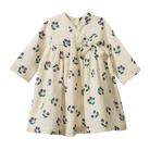 Front view of the Mabel Dress - Winter Berry Natural Print | Nature Baby