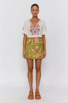 model shot Maison mini skirt