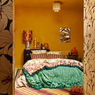 Green Mallorie velvet blanket by Sage & Clare