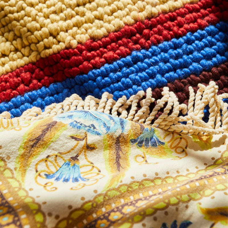 fringe detailing of Margaret Bean Bag – Clay by Sage & Clare