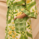 pocket details of Margaret Cotton Robe by Sage & Clare