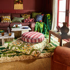 Lounge room setup with Margaret Floor Cushion – La Palma by Sage & Clare