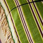 back fabric details of Margaret Fringe Cushion by La Palma by Sage & Clare