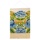 Green, yellow and blue floral wall hanging / tapestry by Sage & Clare