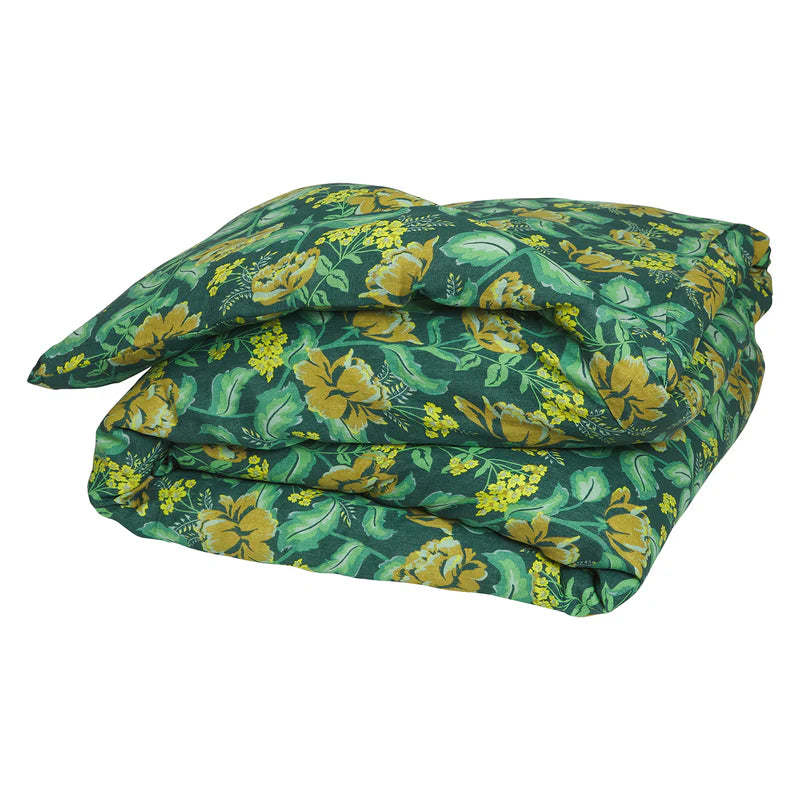 Margot Linen Quilt Cover Forest by Sage & Clare