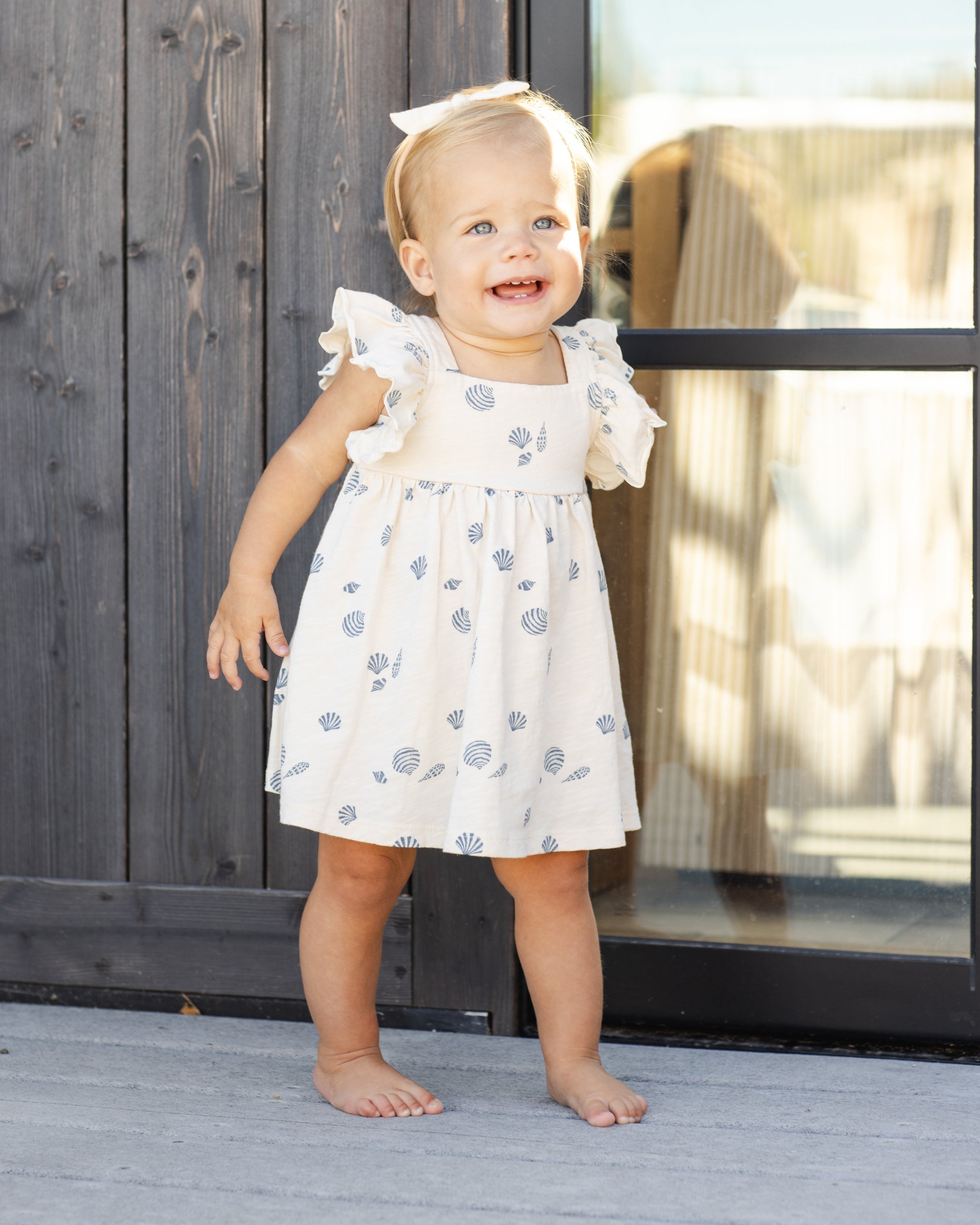 Toddler wearing Mariposa Seashell Dress | Rylee + Cru