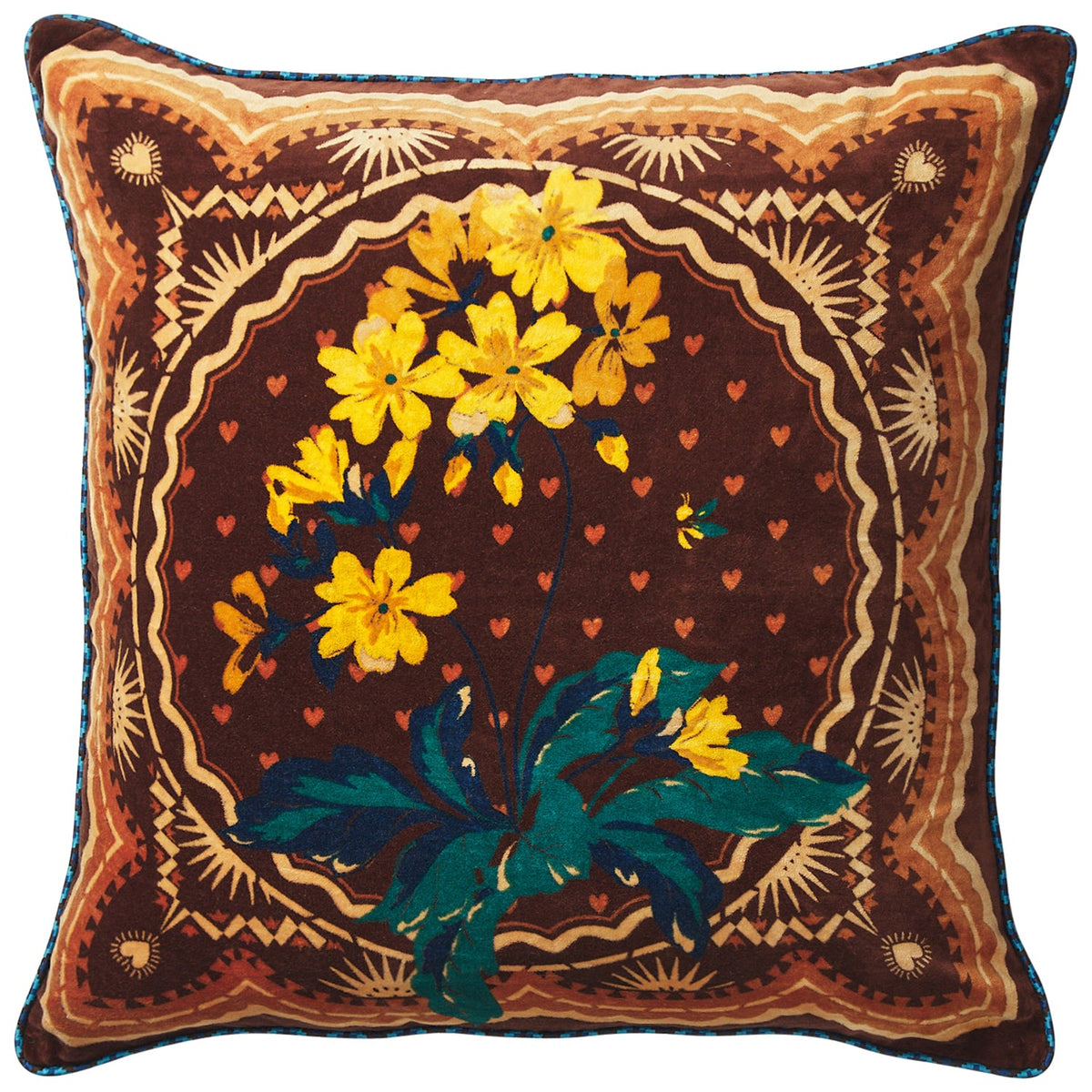 Marnie Velvet Cushion - Umber Feather Insert by Sage & Clare