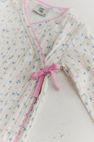 Juni organic cotton baby onesie pointelle fabric Australia