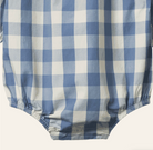 Close up of the Meadow Bodysuit Gingham - Bluebelle Check | Nature Baby