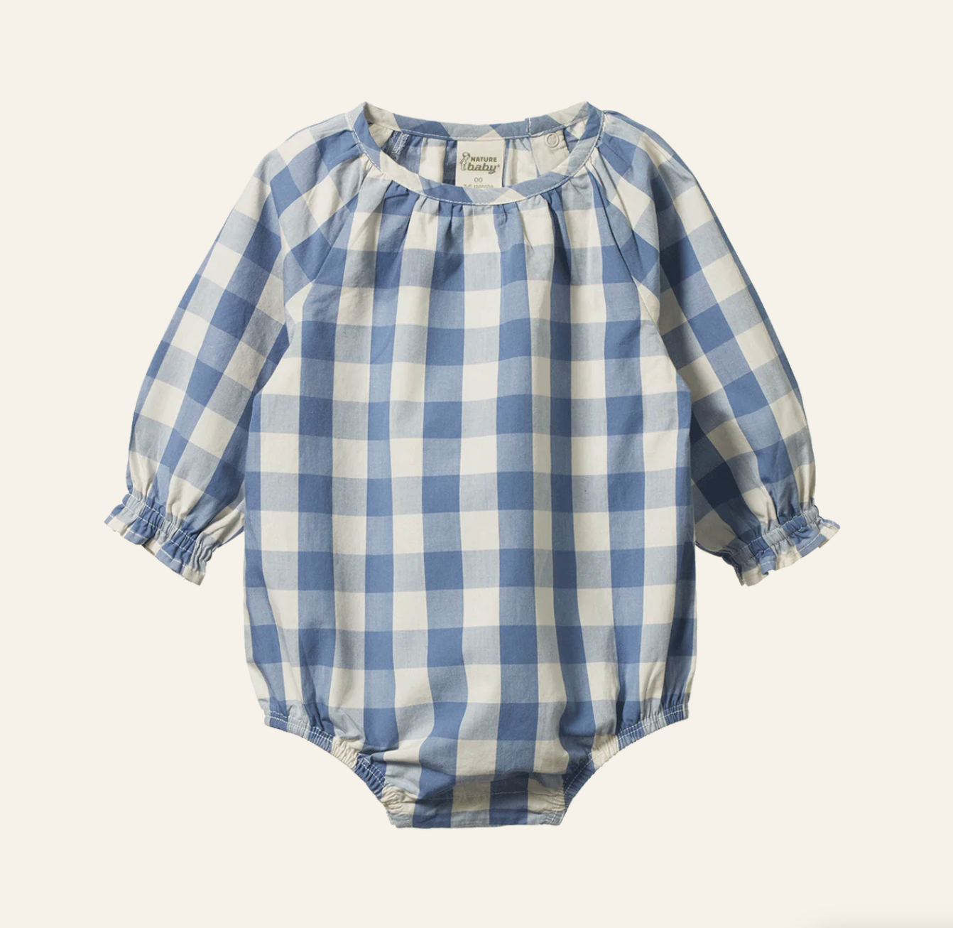 Meadow Bodysuit Gingham - Bluebelle Check | Nature Baby