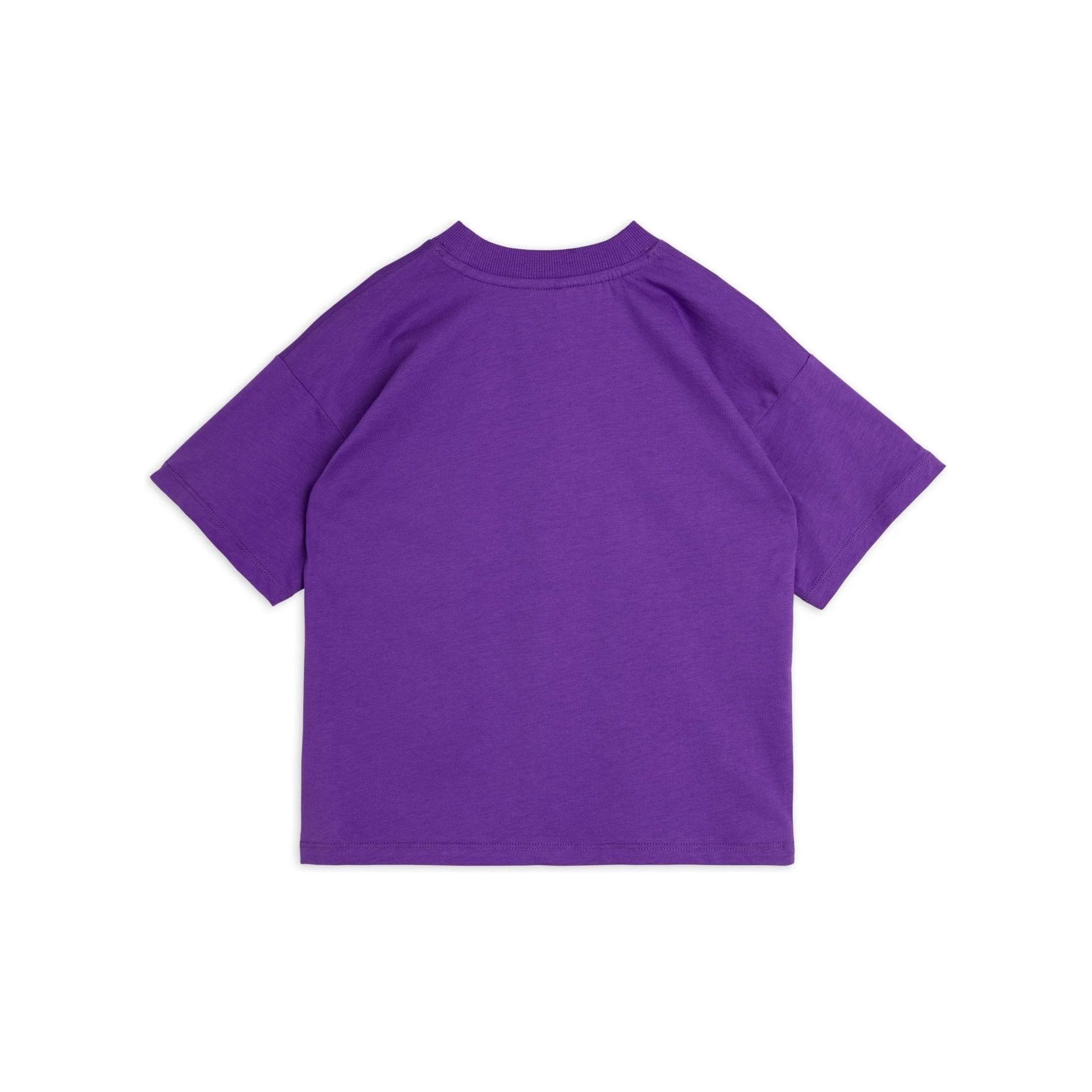 back detail of purple mini rodini kids tshirt