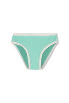 Aqua Mini Stripe Bikini Bottom - Aqua by Zulu & Zephyr