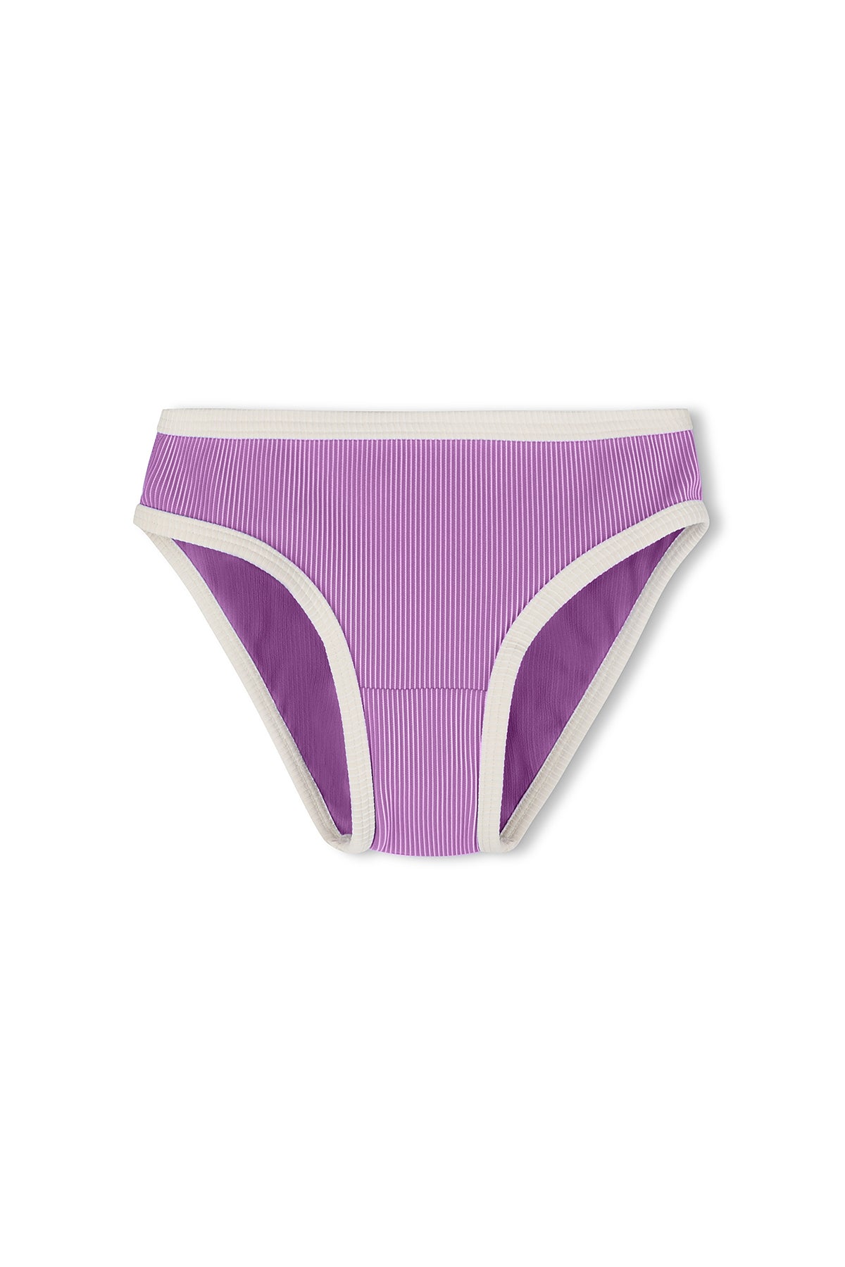 Lilac Mini Stripe Bikini Bottom - Lilac by Zulu & Zephyr