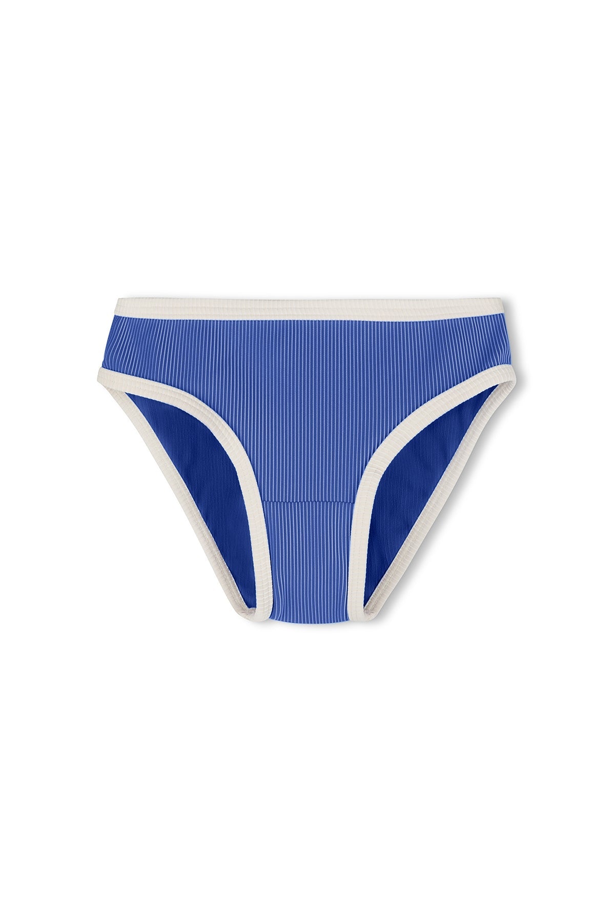 Sea Blue Mini Stripe Bikini Bottom - Sea Blue by Zulu & Zephyr