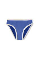 Sea Blue Mini Stripe Bikini Bottom - Sea Blue by Zulu & Zephyr