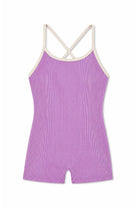 Lilac Mini Stripe Infant Onesie - Lilac by Zulu & Zephyr
