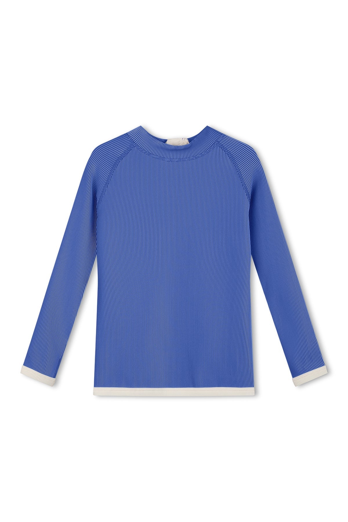 Sea Blue Mini Stripe Rashie - Sea Blue by Zulu & Zephyr