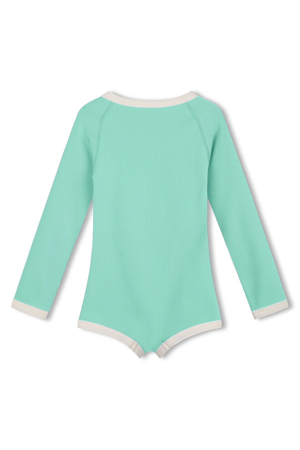 Zulu & Zephyr Aqua Mini Stripe Rashie Onesie - Aqua