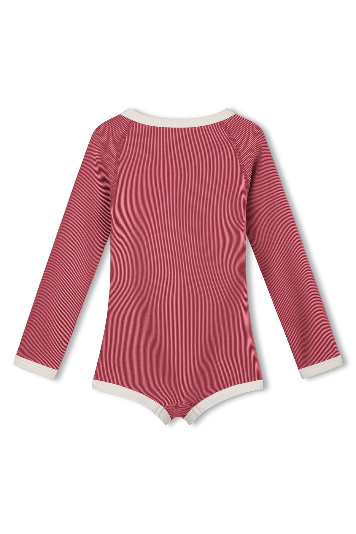 Clay Red Mini Stripe Rashie Onesie - Clay Red gift idea
