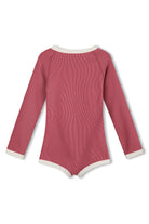 Clay Red Mini Stripe Rashie Onesie - Clay Red gift idea