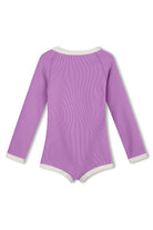 Zulu & Zephyr Lilac Mini Stripe Rashie Onesie - Lilac