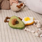 2 Pack Mini Market Brunch Stroller Toys - Avocado & Egg on Toast by Living Textiles