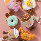 2 Pack Mini Market Brunch Stroller Toys - Boba Tea & Donut by Living Textiles