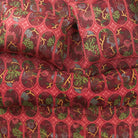 Bed display with Naia Linen Sheets - Garnet Fitted Sheet by Sage & Clare