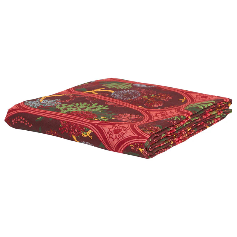 Naia Linen Flat Sheet - Garnet by Sage & Clare