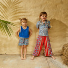 Child wearing Natalina Kids knit top - Azure blue