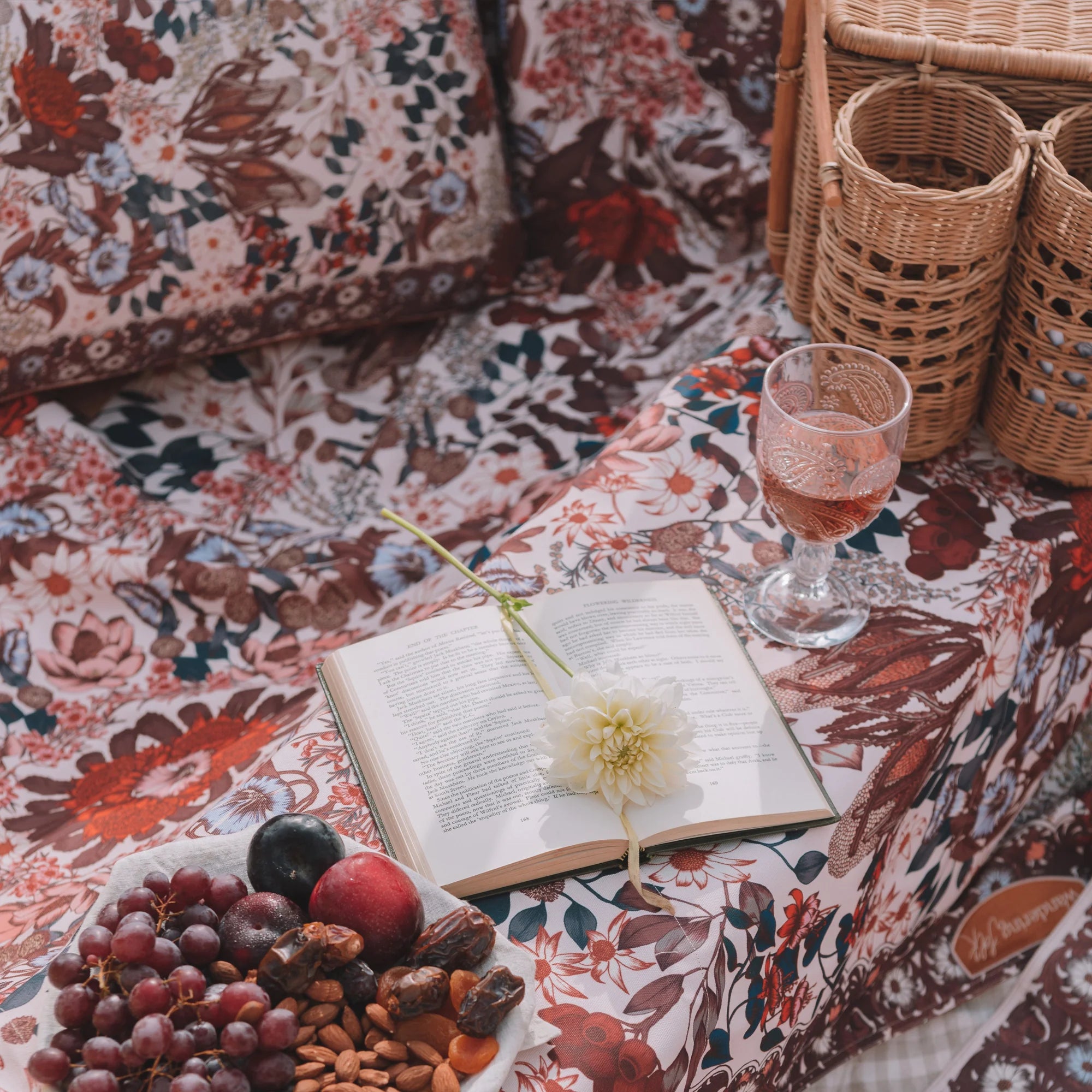 The Native Picnic Rug by Wandering Folk in the BLOSSOM print