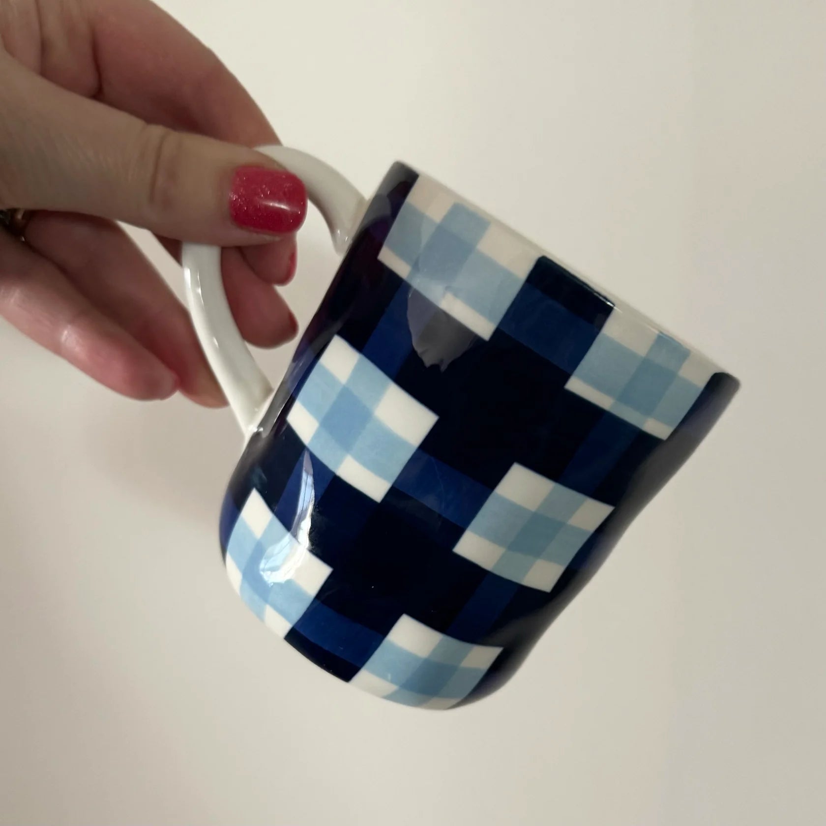 Navy and Cornflower Blue coffee cup