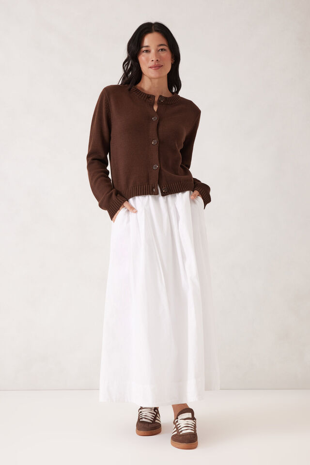 Nelly long sleeve knit cardi chocolate brown by Ceres Life