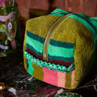 Close-up of zip closure detail on Nicolette Terry Pouch with complementary paracord pull tabs