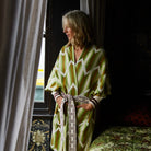 Nisha jacquard robe from sage and Clare