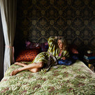 Nisha Jacquard Robe Sage and Clare