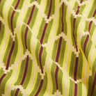 geometric green print linen tablecloth fabric detail by Sage & Clare