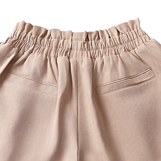 waist details of Niven Shorts in Rose Mocha by Donsje