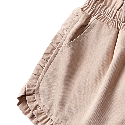 pocket detail of Niven Shorts in Rose Mocha by Donsje