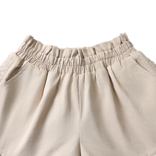 girls formal shorts with ruffle hem