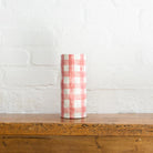 Noss and Co medium pink gingham vase