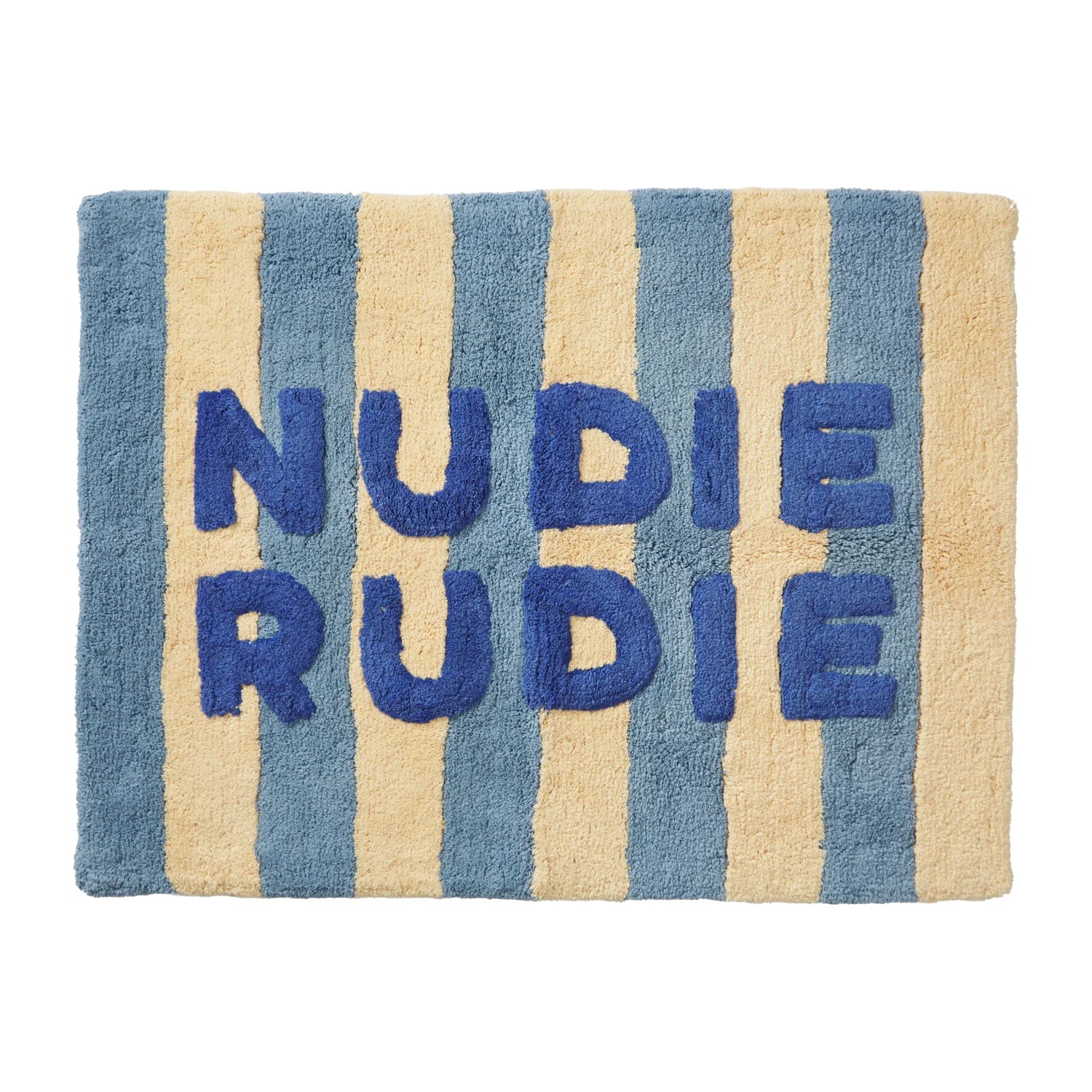 Nudie Rudie striped bath mat by sage and Clare