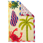 kids bedcover with crab and palm tree and shell by Sage & Clare