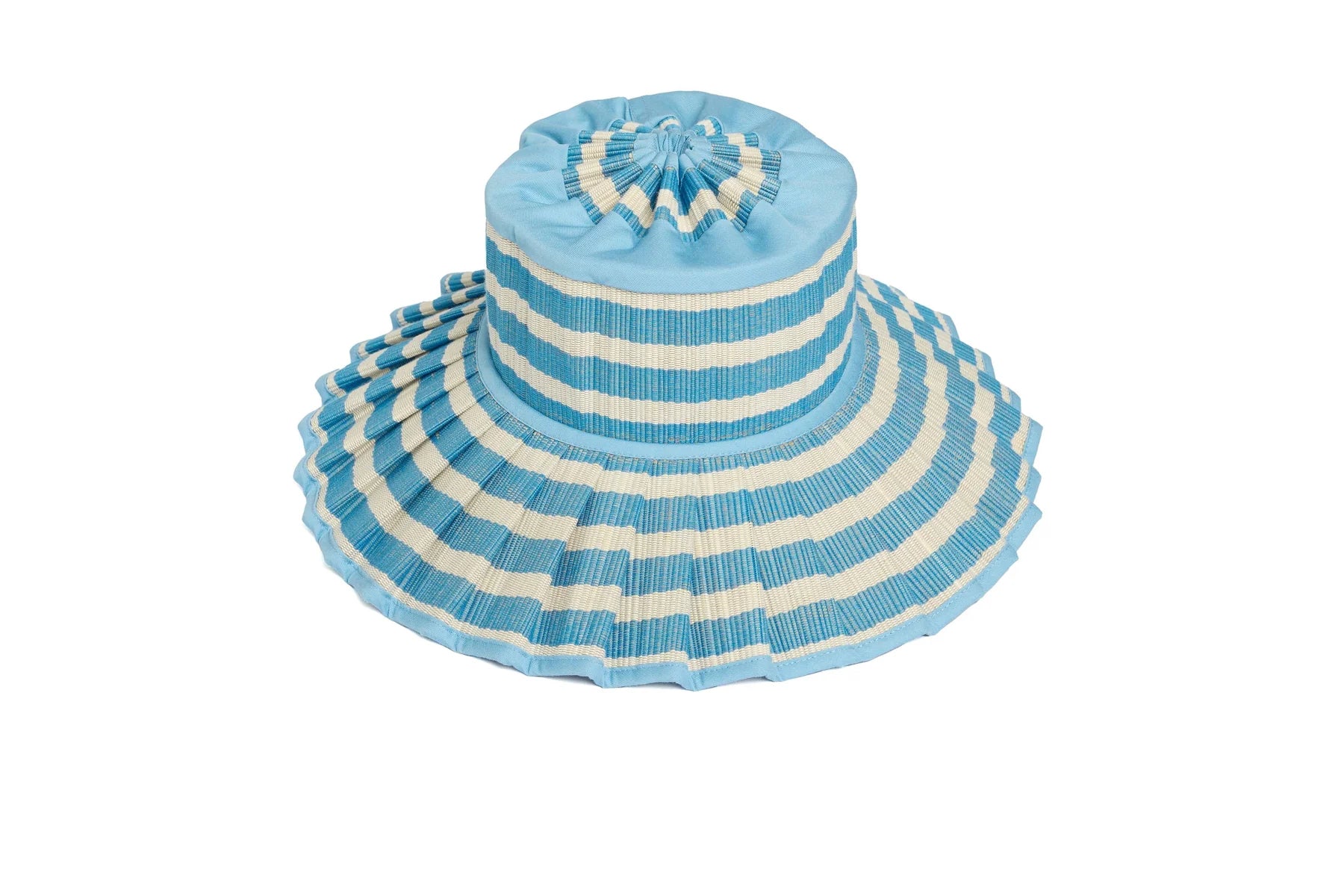 Panoramica Island Capri Hat by Lorna Murray blue woven grass fibres TIGU Beach Collaboration