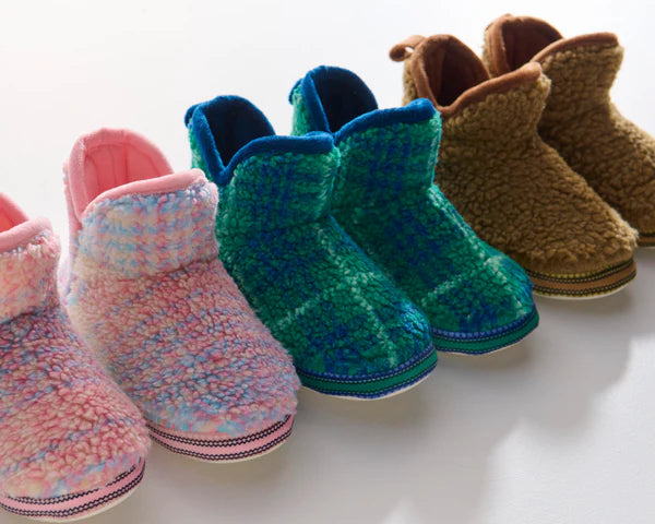 Pastel Dreams Tartan Sherpa Kids Ankle Boot by Kip & Co